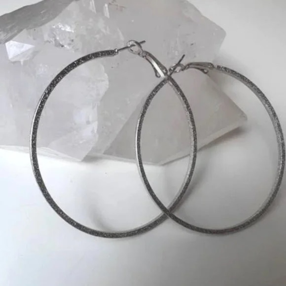 Silver Fashion Hoop Earrings
